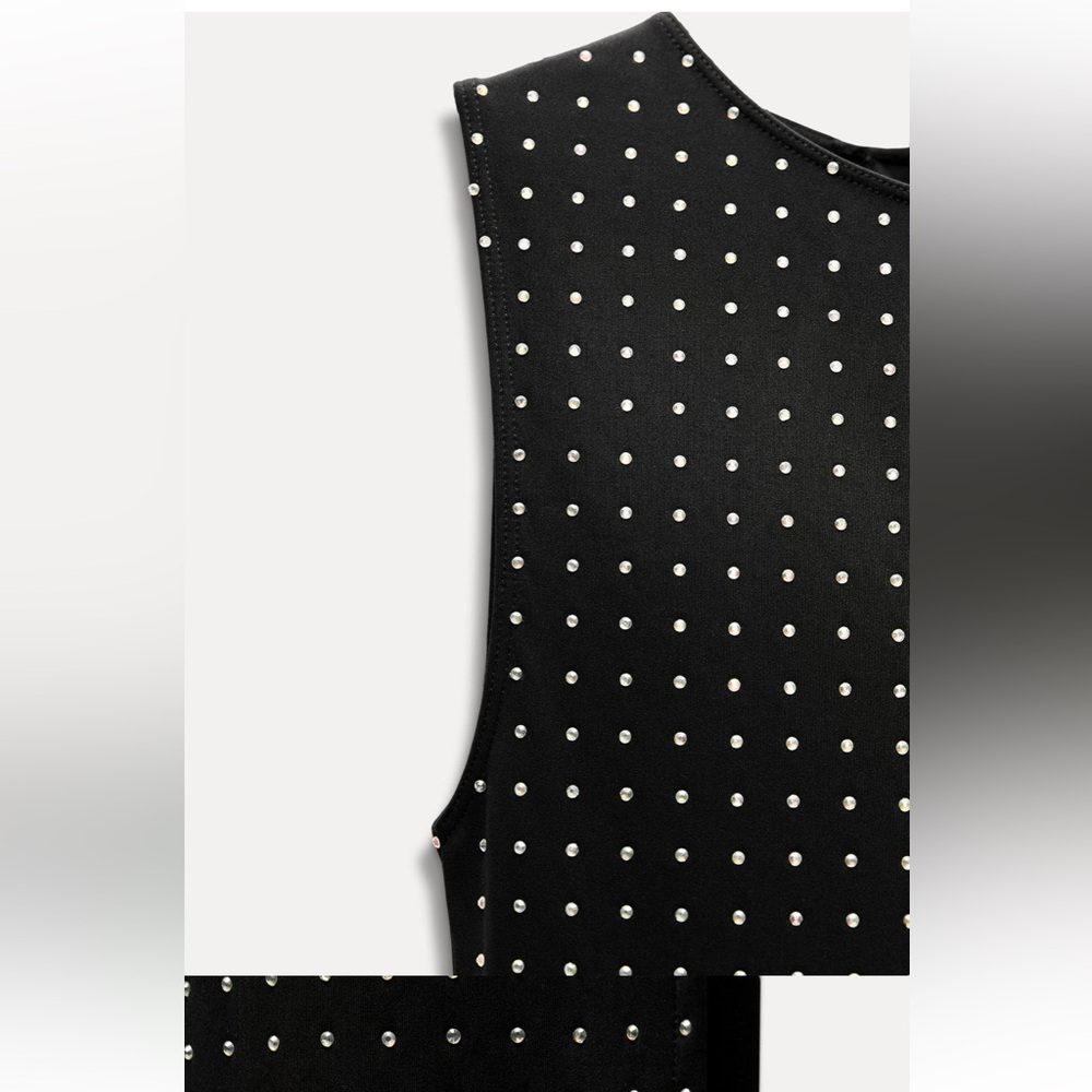 Zara Rhinestone Polyamide Dress - Picture 4 of 5
